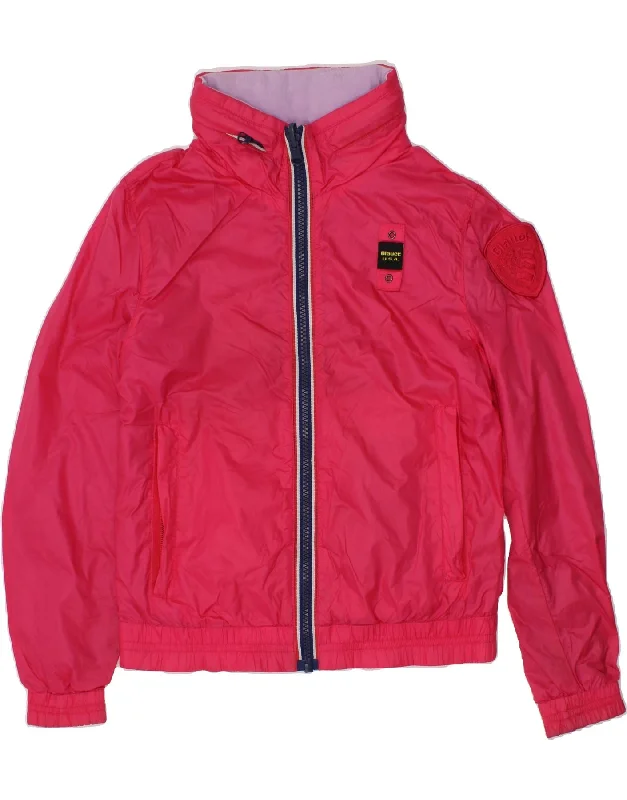 BLAUER Girls Reversible Jacket 7-8 Years Pink Polyamide