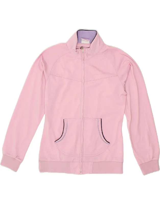 CHAMPION Girls Tracksuit Top Jacket 13-14 Years XL Pink Polyester