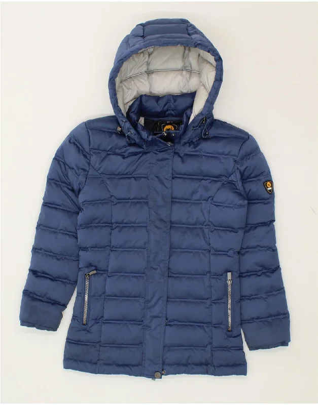 CIESSE PIUMINI Girls Hooded Padded Jacket 7-8 Years Blue