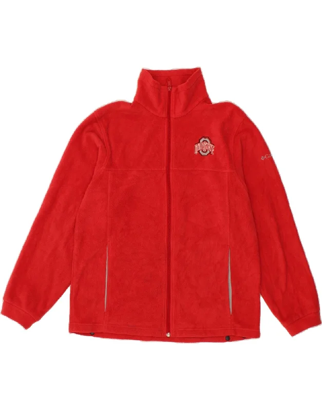 COLUMBIA Girls Fleece Jacket 15-16 Years Red Polyester