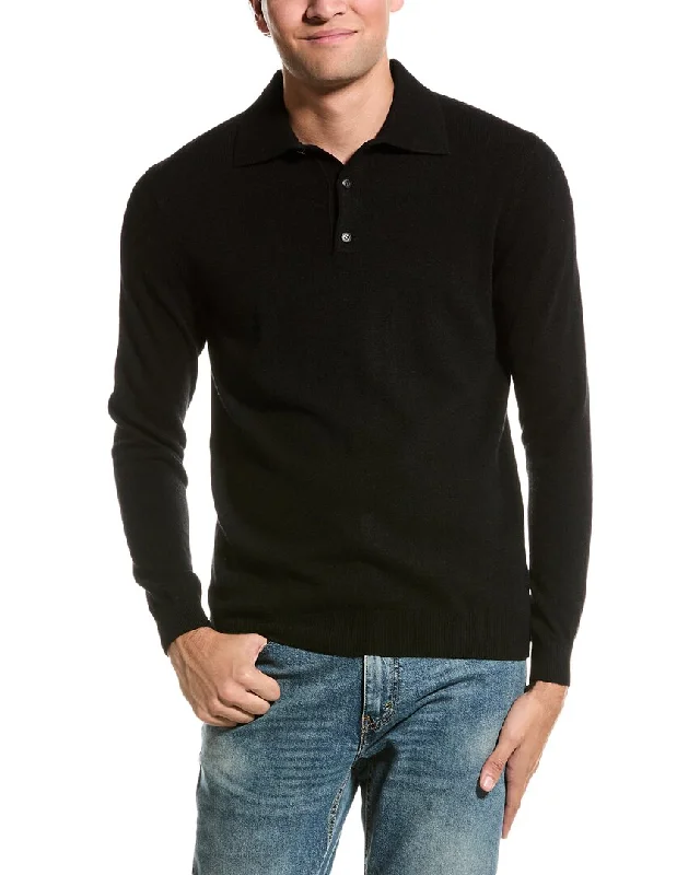 Forte Cashmere 3-Button Cashmere Polo Sweater