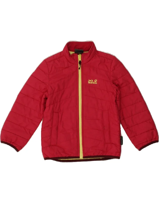 JACK WILLS Girls Padded Jacket 5-6 Years Red Nylon