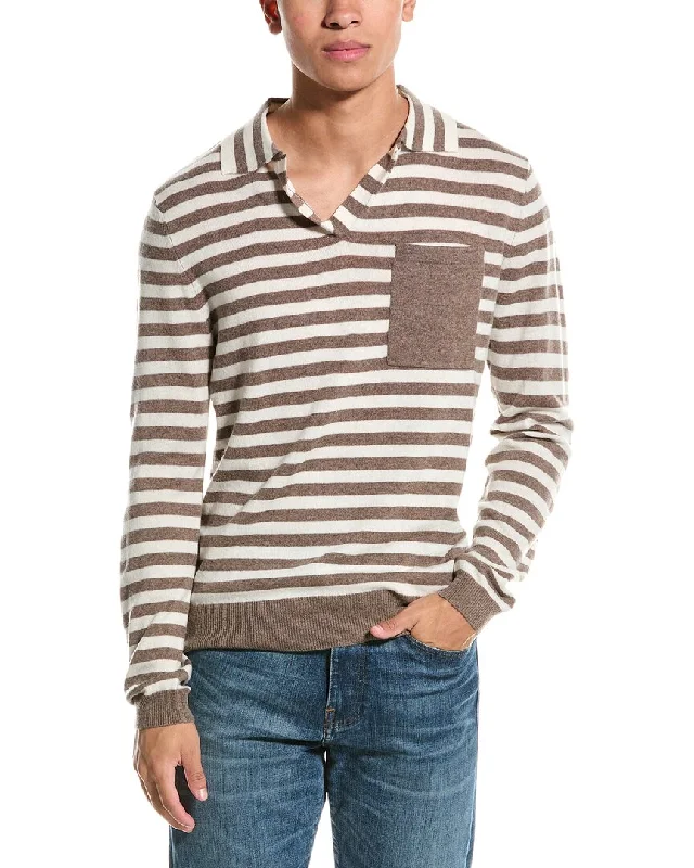 Kier+J Wool & Cashmere-Blend Polo Sweater