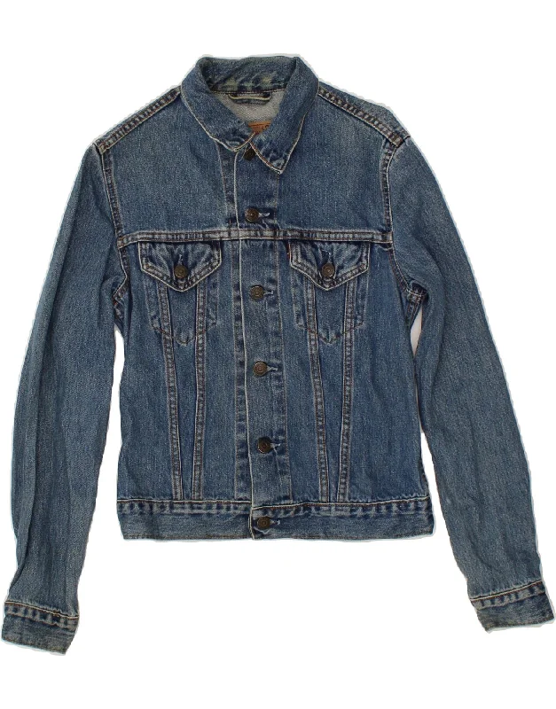 LEVI'S Girls Denim Jacket 10-11 Years Medium Blue Cotton