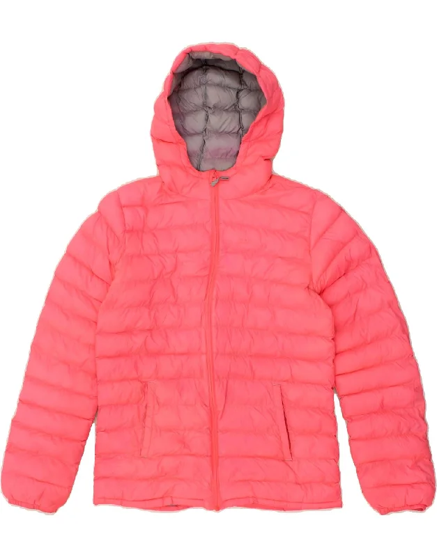 MOUNTAIN WAREHOUSE Girls Hooded Padded Jacket 12-13 Years Pink Nylon