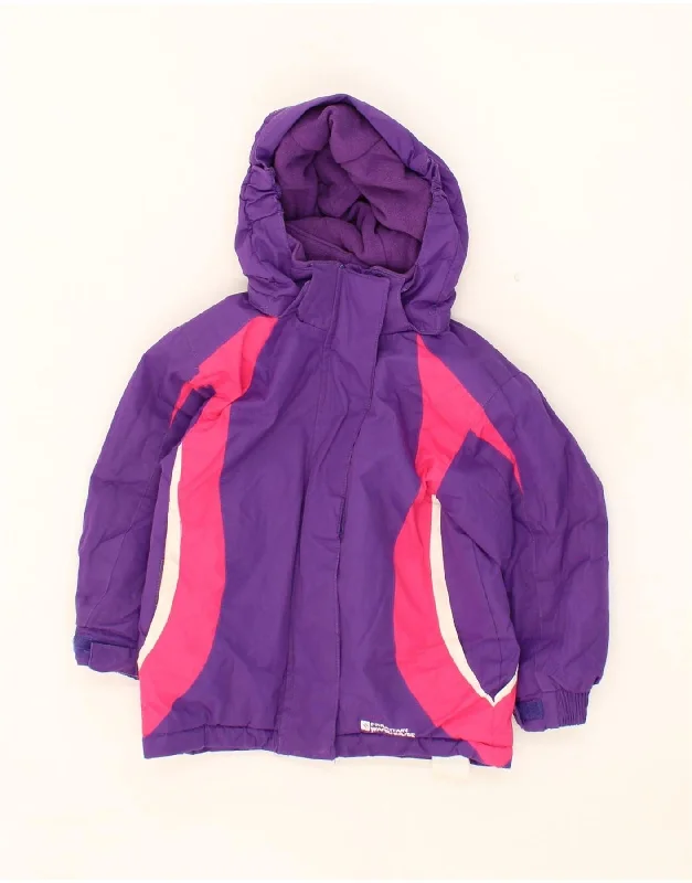 MOUNTAIN WAREHOUSE Girls Hooded Windbreaker Jacket 3-4 Years Purple