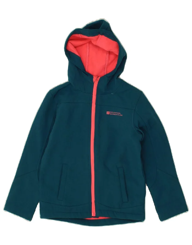 MOUNTAIN WAREHOUSE Girls Hooded Windbreaker Jacket 5-6 Years Blue