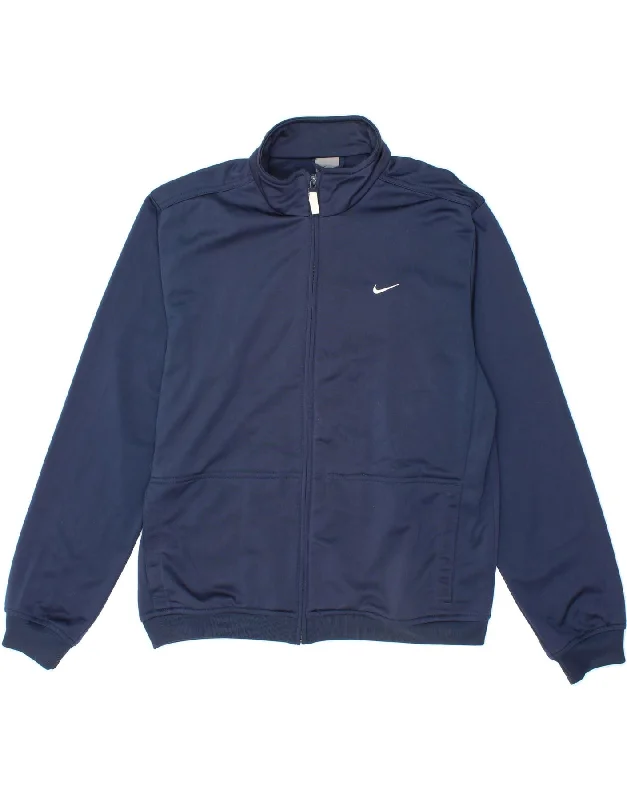 NIKE Girls Graphic Tracksuit Top Jacket 15-16 Years XL  Navy Blue