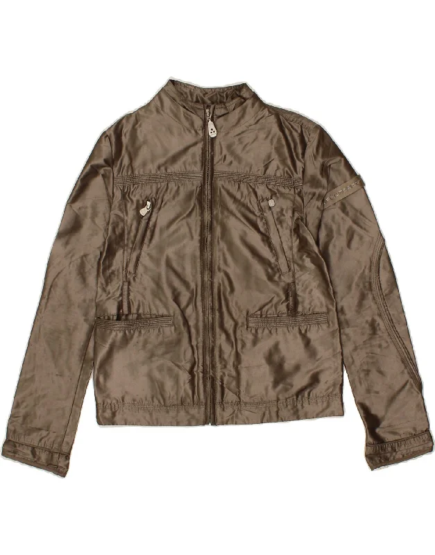 PEUTEREY Girls Bomber Jacket 9-10 Years Brown Polyester