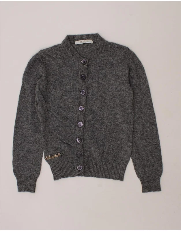 SIVIGLIA Baby Girls Cardigan Sweater 18-24 Months Grey Wool