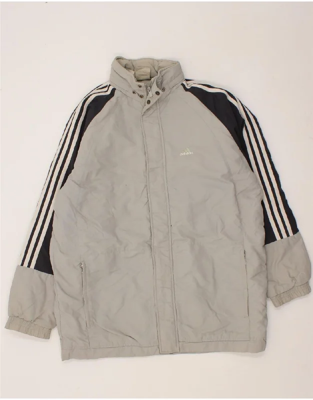 ADIDAS Mens Windbreaker Jacket UK 34/36 Small Grey Colourblock Nylon