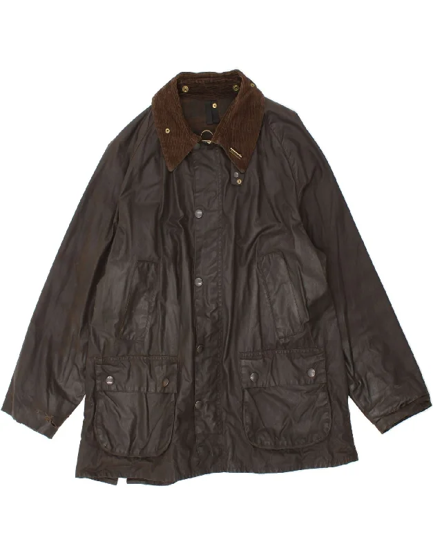 BARBOUR Mens Bedale Waxed Cotton Jacket UK 40 Large Brown