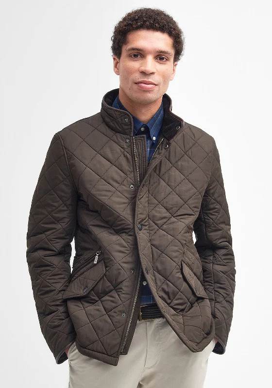 Barbour Mens Powell Quilted Chelsea Style Jacket, Olive