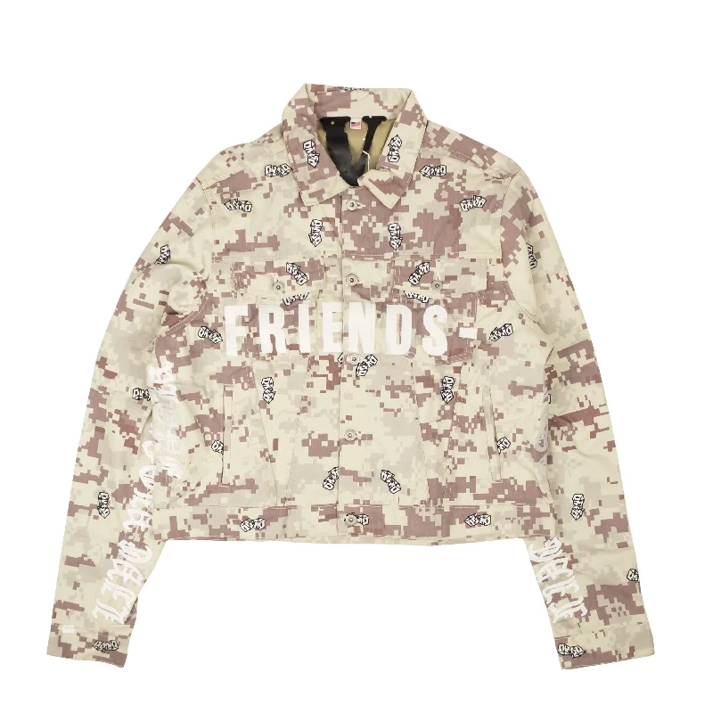 Beige Digi Camo Denim Jacket