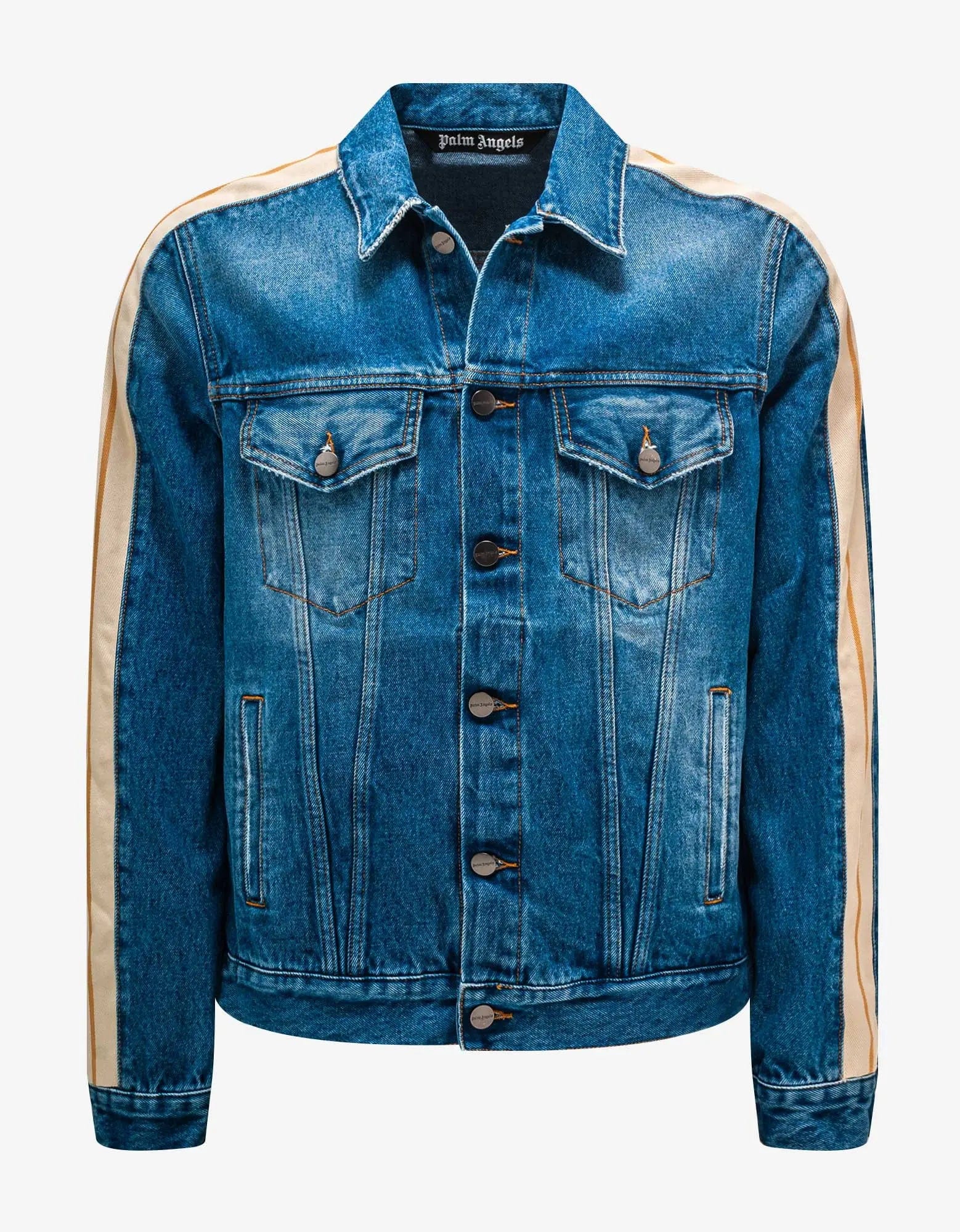 Palm Angels Blue Track Denim Jacket