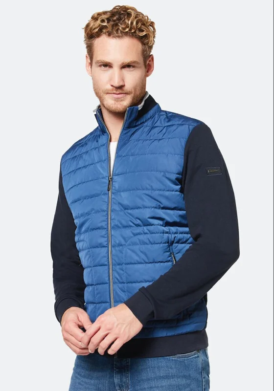 Bugatti Full Zip Knit Jacket, Blue & Navy