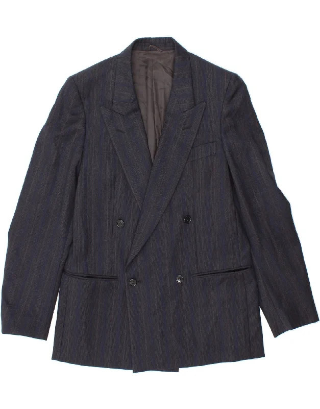 CERRUTI 1881 Mens Double Breasted Blazer Jacket IT 48 Medium Navy Blue