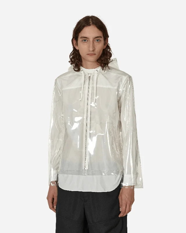 Clear Hooded Jacket White