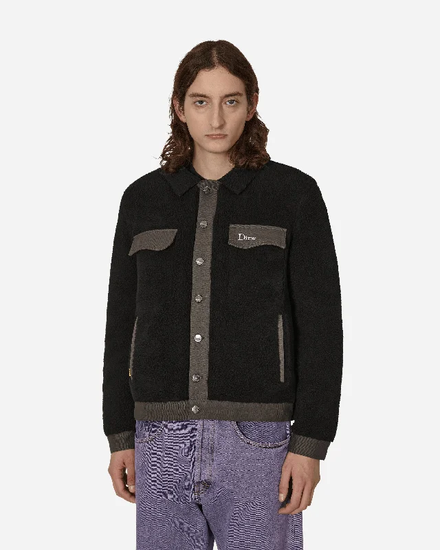 Sherpa Denim Jacket Black