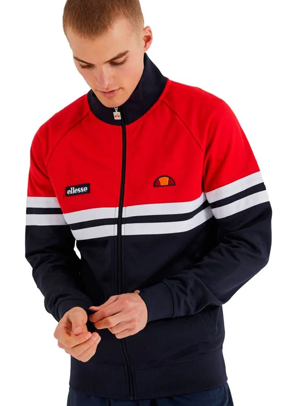 Ellesse Mens Rimini Full Zip Jacket, Navy & Red