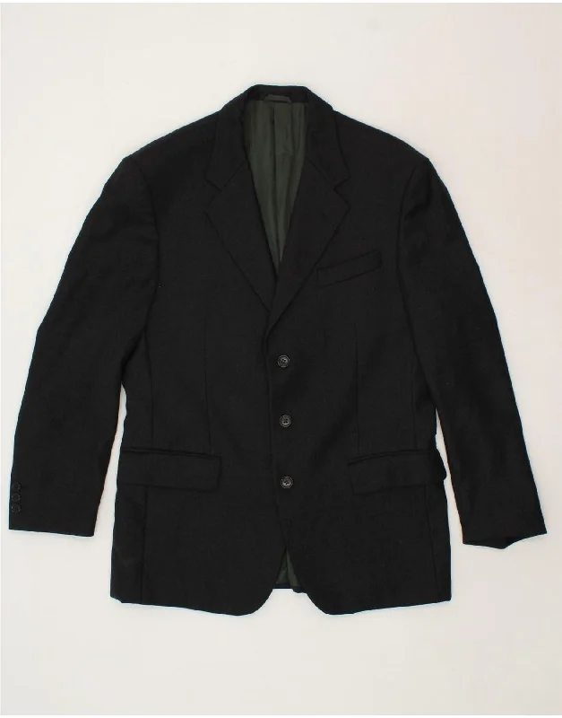 FERRE Mens 3 Button Blazer Jacket UK 38 Medium Black