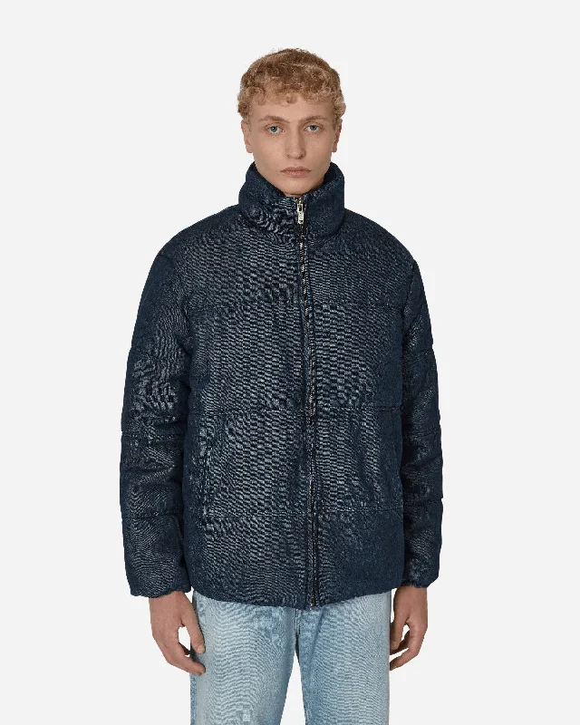 Denim Puffer Jacket Blue