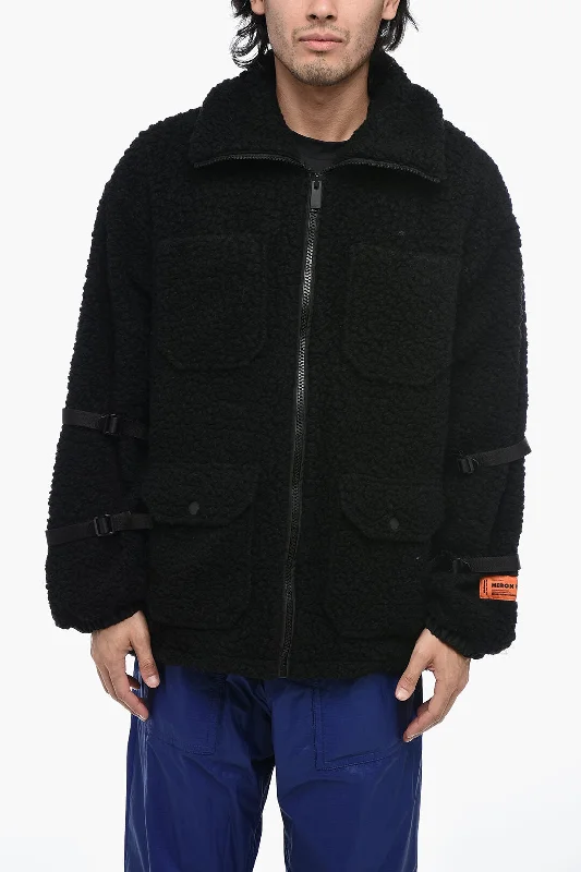 Heron Preston Logoed POLAR FLEECE Jacket with Buckle Detailing