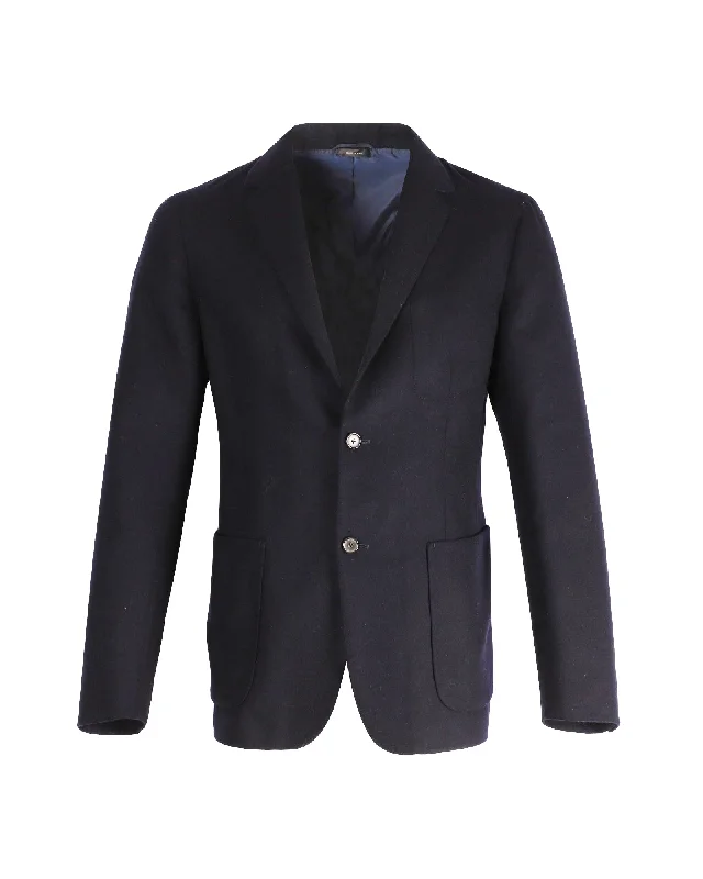 Jil Sander Blazer Jacket in Navy Blue Cashmere