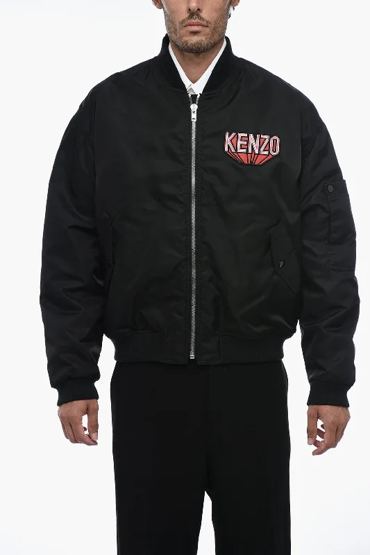 Kenzo FLIGTH Bomber Jacket with Logoed Patchwork