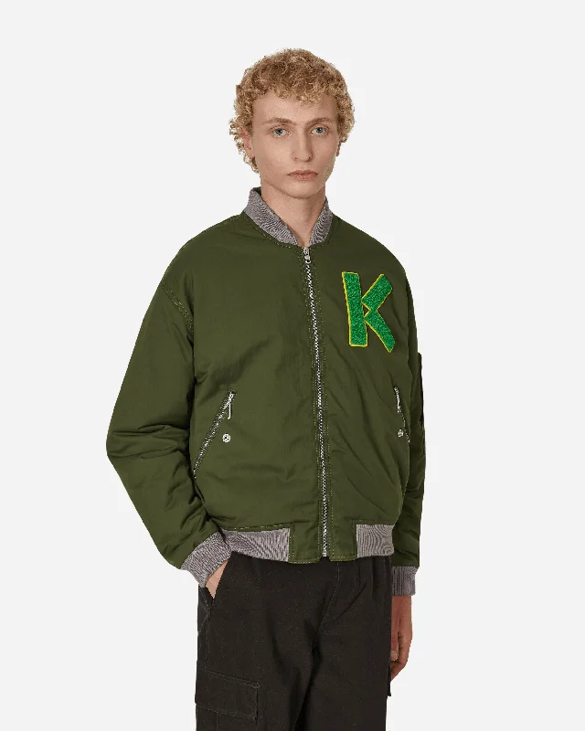 Varsity Bomber Jacket Green