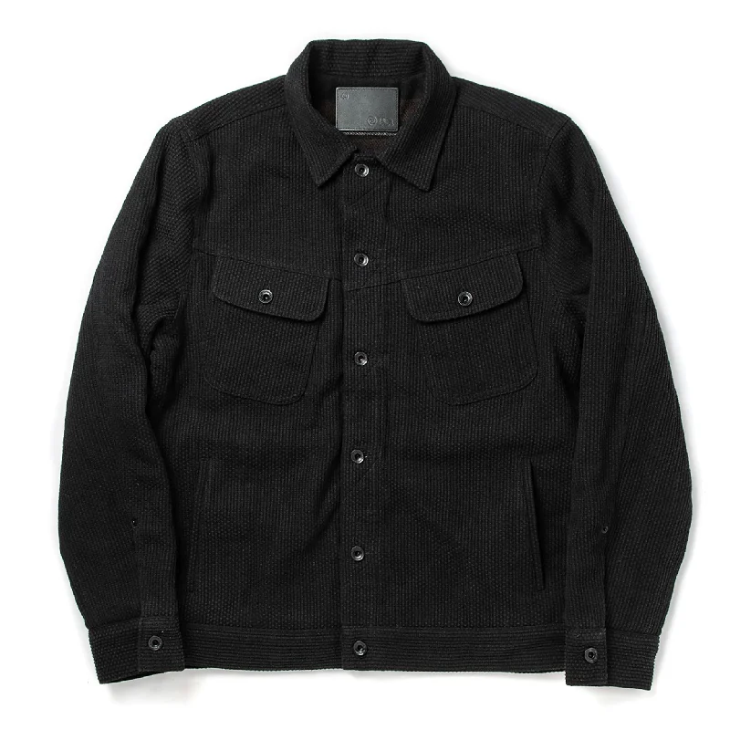 The Long Haul Jacket in Black Indigo Sashiko