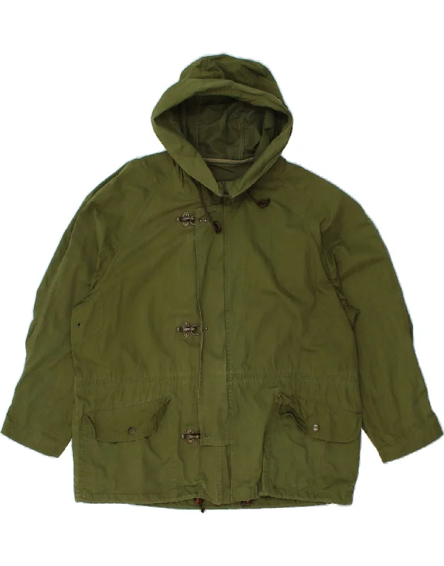 MARINA YACHTING Mens Loose Fit Hooded Utility Jacket IT 50 Large Khaki