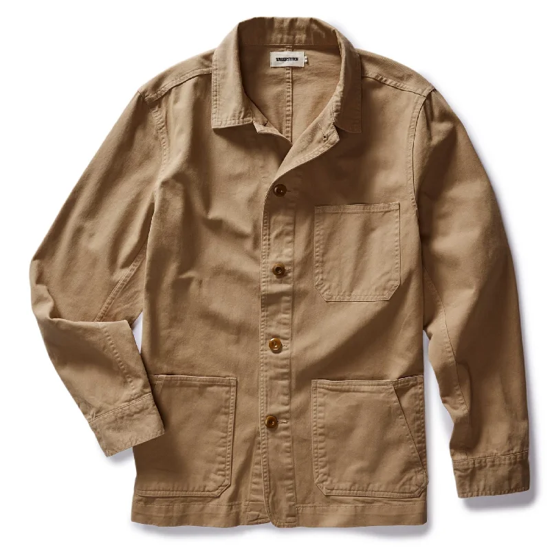 The Ojai Jacket in Organic Light Khaki Foundation Twill