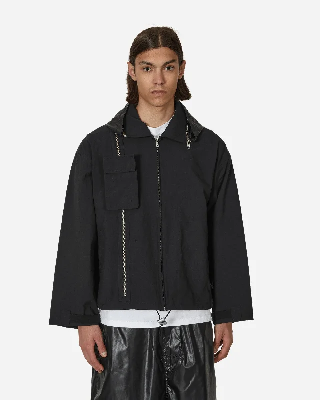 Hood Cut Moving Jacket Black