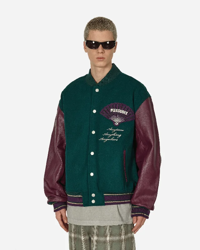 Fan Varsity Jacket Green