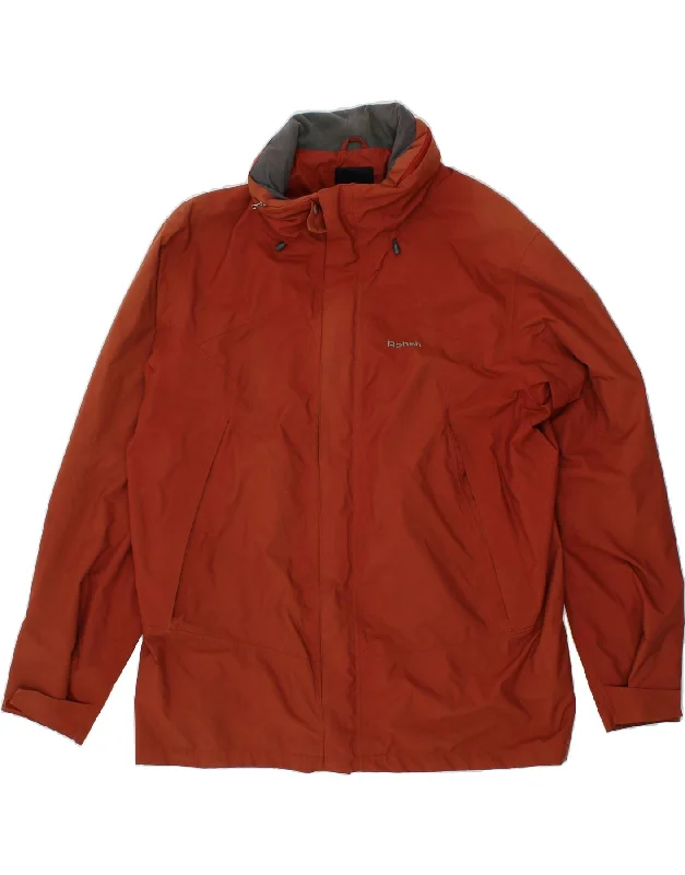 ROHAN Mens Rain Jacket UK 40 Large Orange Polyamide