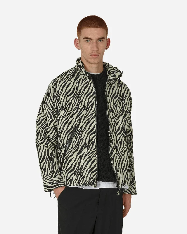 Zip-Up Funnel Jacket Black / White