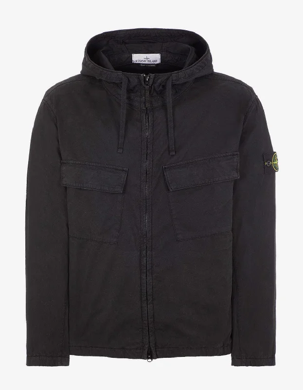 Stone Island Black Supima Cotton Stretch-TC Jacket