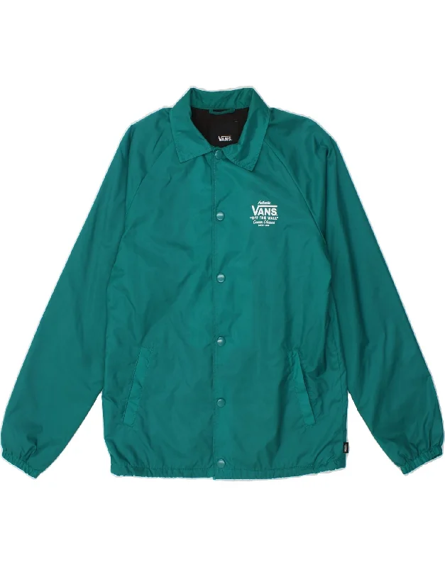 VANS Mens Rain Jacket UK 34 XS Turquoise Nylon