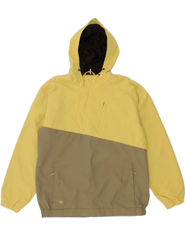 VINTAGE Mens Pullover Windbreaker Jacket UK 38 Medium Yellow Colourblock