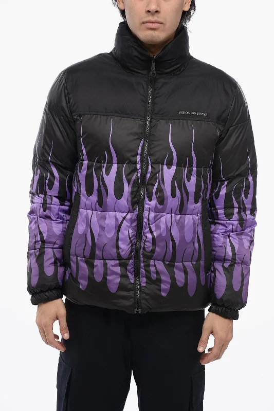 Vision Of Super Flame Print Padded Jacket L Standard Size