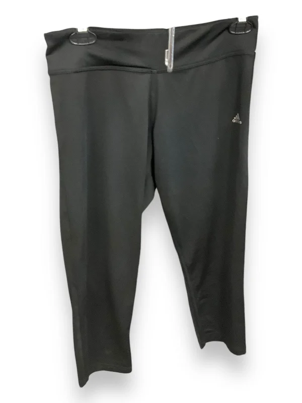 Athletic Leggings By Adidas In Black, Size: M