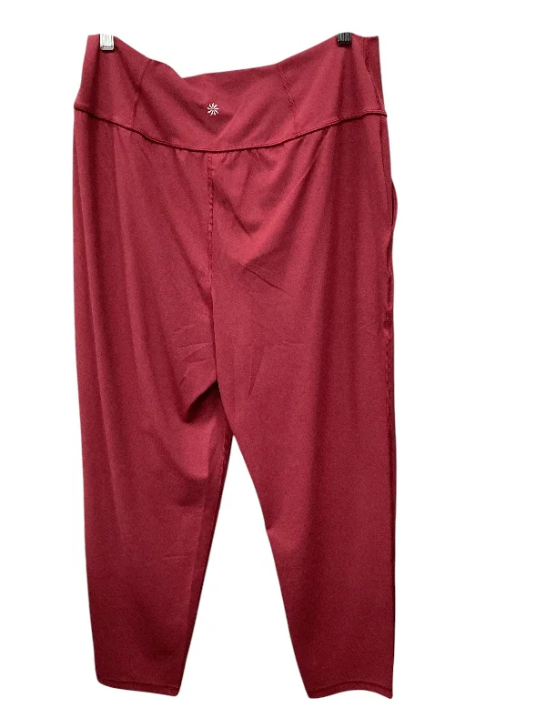 Athletic Leggings By Athleta In Red, Size: L