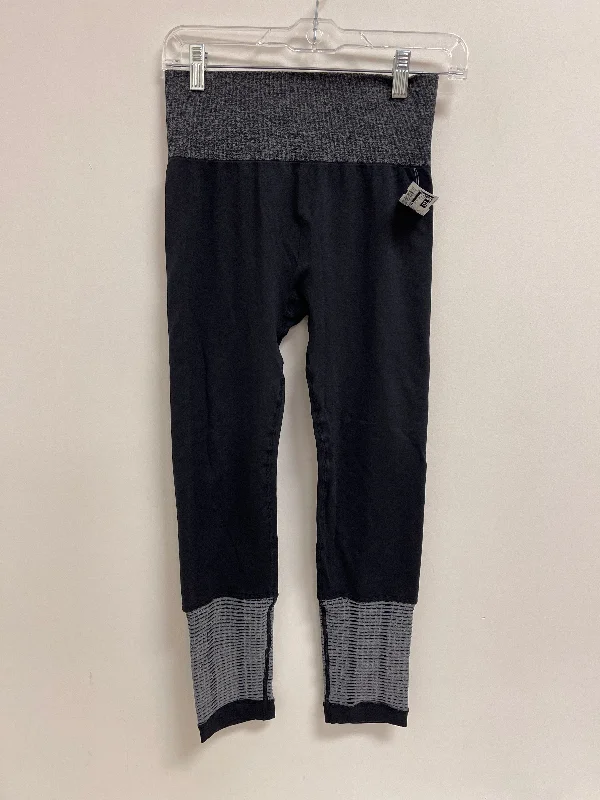 Athletic Leggings By Champion In Black & Grey, Size: M