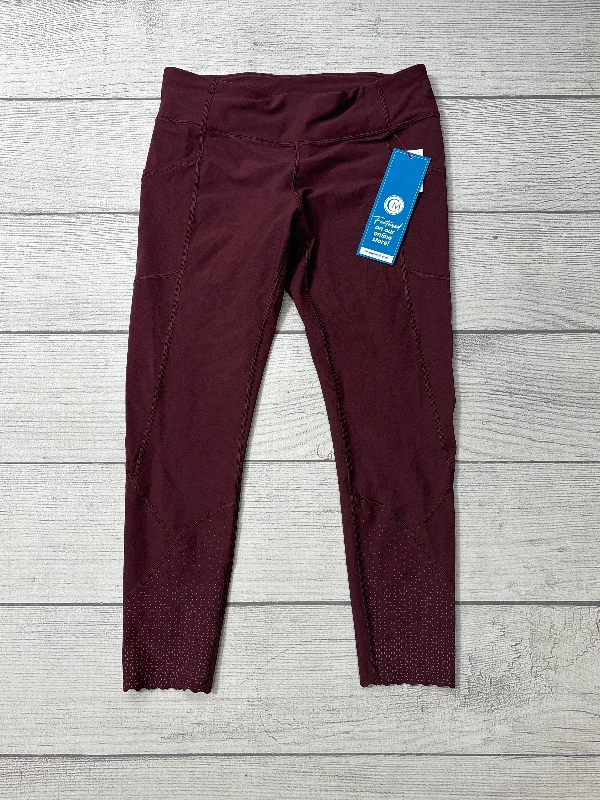 Athletic Leggings By Lululemon In Maroon, Size: 10