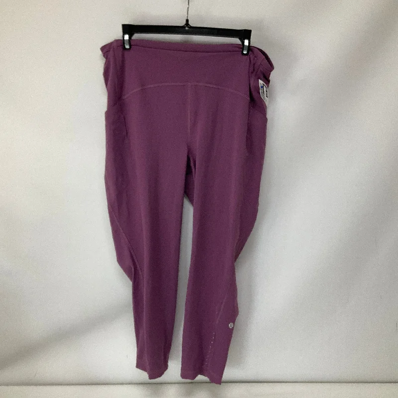 Athletic Leggings By Lululemon In Purple, Size: 14