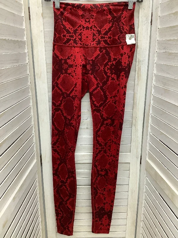 Athletic Leggings By Lululemon In Red, Size: S