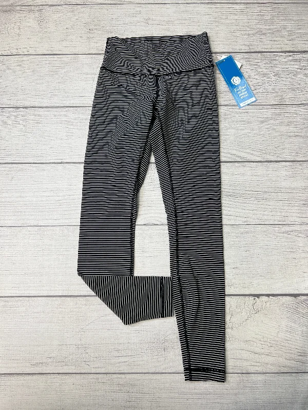 Athletic Leggings By Lululemon In Striped, Size: 6