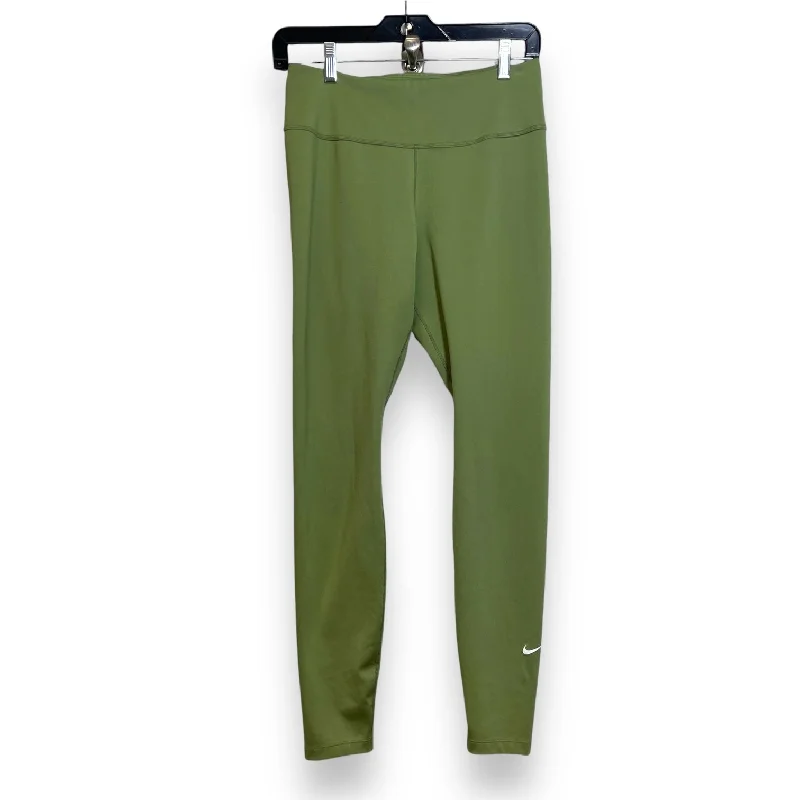 Athletic Leggings By Nike Apparel In Green, Size: M