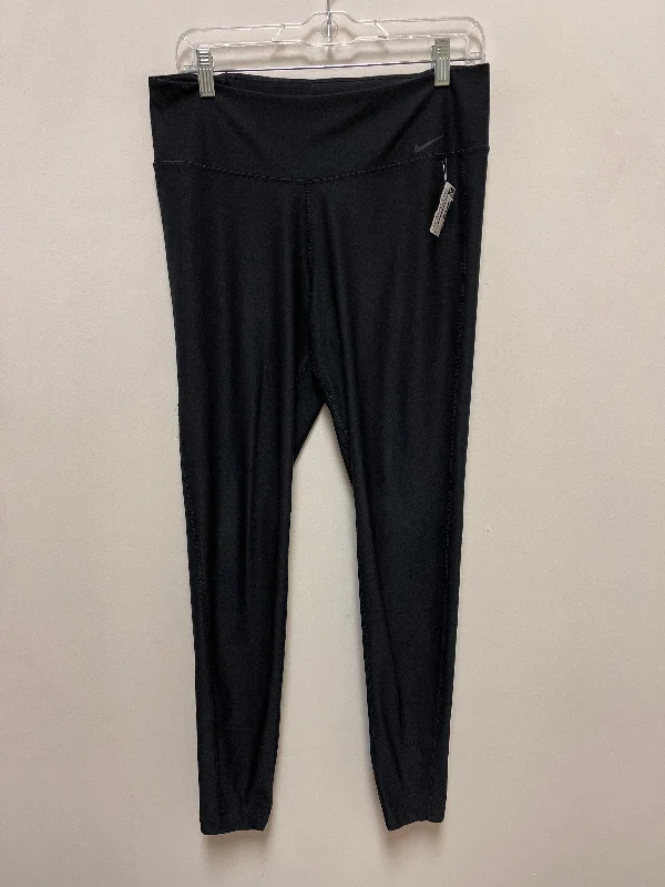 Athletic Leggings By Nike In Black, Size: L